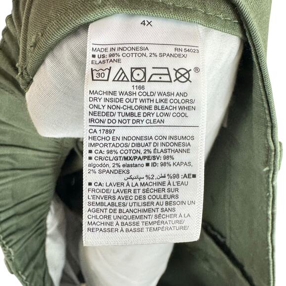 Old Navy NWT Green Cotton Everyday Cuffed Elastic Waist Shorts Plus Size 4X - Picture 7 of 7